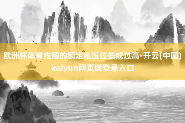 欧洲杯体育线圈的额定电压过低或过高-开云(中国)kaiyun网页版登录入口