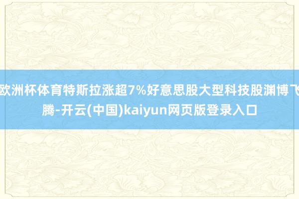欧洲杯体育特斯拉涨超7%好意思股大型科技股渊博飞腾-开云(中国)kaiyun网页版登录入口